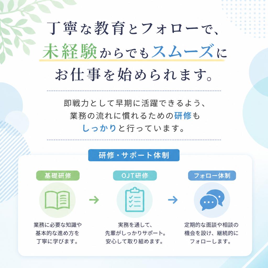 充実したサポート体制